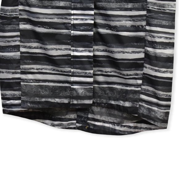 Lululemon Assemblage Jacket M Womens Stripe Rain Snap Button Lab Hoodie Pockets - Picture 4 of 11